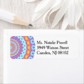 ピンクカラフルマンダラデザイン ラベル (インサイチュ)