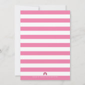 ピンクカラフルモダンガールベビーシャワー招待状 招待状 (裏面)