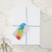 ピンクカラフルレッドイエローブルーグリーン抽象芸術アート ギフトタグ (より糸付き)