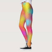 ピンクカラフルレッドブルーグリーンイエロートレンディーモダン レギンス (左)