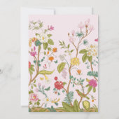 ピンクカラフルヴィンテージ結婚ズ 招待状 (裏面)