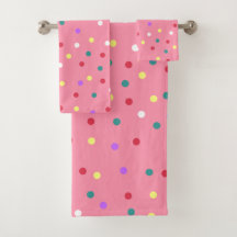 ピンクカラフル水玉模様