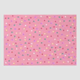 ピンクカラフル水玉模様 薄葉紙