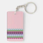 ピンクカラフル波 キーホルダー (裏面)
