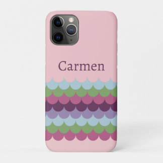 ピンクカラフル波 iPhone 11 PROケース