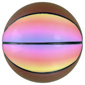 ピンクカラフル紫色の黄グラデーション色 バスケットボール (正面)