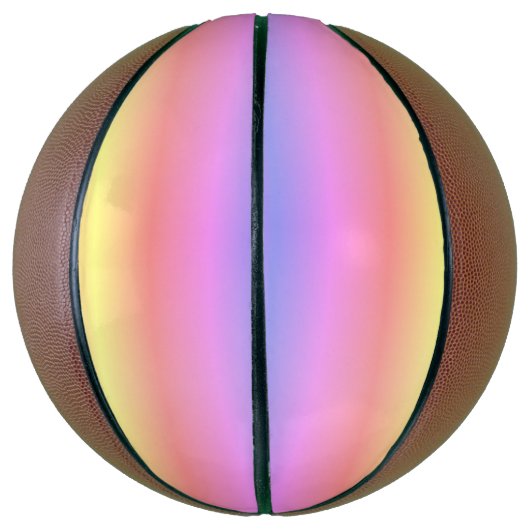 ピンクカラフル紫色の黄グラデーション色 バスケットボール (縦)