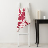 ピンクカラフル色マゼンタジオメトリ三角形 シェルパブランケット (インサイチュ)