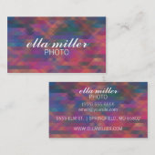 ピンクカラフル色数々のの幾何学的名刺 名刺 (正面/裏面)