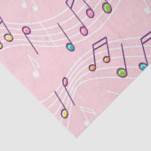 ピンクカラフル音符パターンミュージシャンミュージカル 薄葉紙 (詳細)