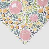 ピンクカラフル&グリーンフローラ花ティッシュペーパー 薄葉紙 (詳細)