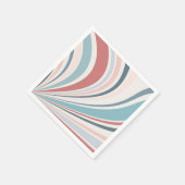 ピンクカラフル、ブルー、グレーのレトロビデオ スタンダードカクテルナプキン (角)