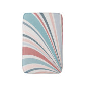 ピンクカラフル、ブルー、グレーのレトロビデオ バスマット (正面縦)