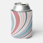 ピンクカラフル、ブルー、グレーのレトロビデオ 缶クーラー (缶裏面)