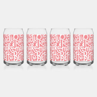 ピンクカラーのプレクチス飲み物用品 ガラス缶