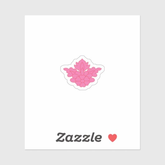 ピンクカラーイラストレーションカスタムカットビニールシール シール (シート)