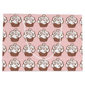 ピンクカラーカップケーキ抱き枕 ラージペーパーバッグ (裏面)