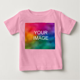 ピンクカラートレンディーテンプレート画像の追加 ベビーTシャツ