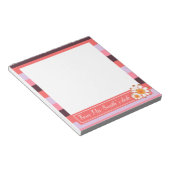 ピンクカラーパレット先生メモ帳(デイジー付) ノートパッド (アングル)