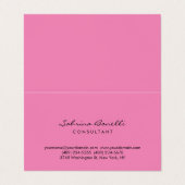 ピンクカラーミニマルモダンプロフェッショナル 名刺 (外部フラット)