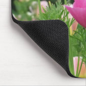 ピンクカリフォルニアポピー マウスパッド (コーナー)