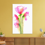 ピンクカルテット キャンバスプリント (インサイチュ (リビング))