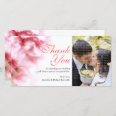 ピンクカルナティオカスタムスの写真サンキューカード サンキューカード (正面/裏面)