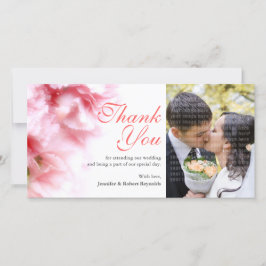 ピンクカルナティオカスタムスの写真サンキューカード サンキューカード