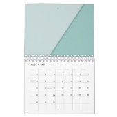 ピンクカレンダーと抽象芸術アート カレンダー (3月 2026)