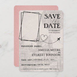 ピンクカンクパスポート日付の保存 セーブザデート