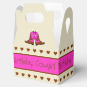 ピンクカントリーウェスタン女性のカーボーイブーツパーティーギフトボックス フェイバーボックス (オープン)