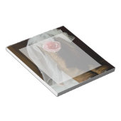 ピンクカントリーバラとカウボーイブーツウェスタン結婚ズ ノートパッド (アングル)