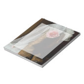 ピンクカントリーバラとカウボーイブーツウェスタン結婚ズ ノートパッド (回転)