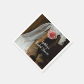 ピンクカントリーバラとカウボーイブーツブライダルシャワー スタンダードカクテルナプキン (角)