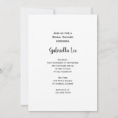 ピンクカントリーバラとカウボーイブーツブライダルシャワー 招待状 (裏面)