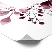 ピンクカントリーフローラベビーシャワー歓迎サイン ポスター (角)