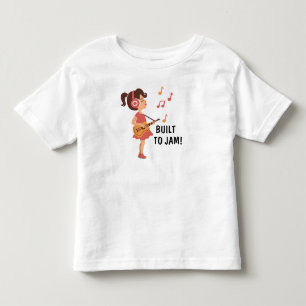 ピンクカントリープリンセスギター演奏ガールズキッズシャツ トドラーTシャツ