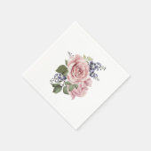 ピンクカントリー Rose スタンダードカクテルナプキン (角)