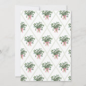 ピンクカークリスマスツリーベビーシャワー招待状 サンキューカード (裏面)