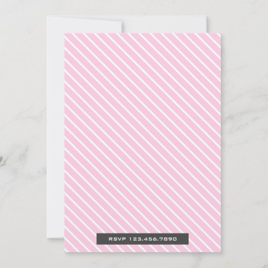 ピンクカーニバルサーカスガールズバースデーパーティー招待状 招待状 (裏面)