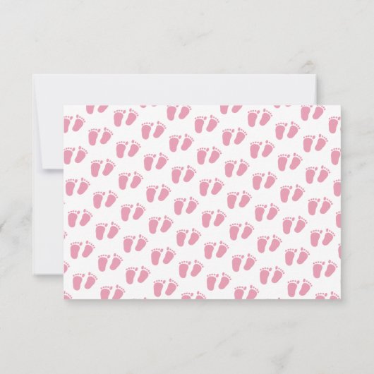 ピンクカーニバルサーカスベビーシャワー サンキューカード (裏面)