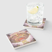 ピンクカーニバルスイングライド写真はっきりしたヴィンテージレトロ ストーンコースター (横)