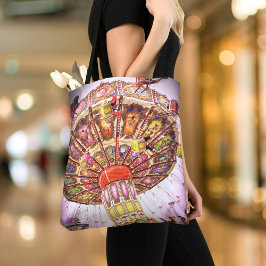 ピンクカーニバルスイングライド写真はっきりしたヴィンテージレトロ トートバッグ