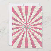 ピンクカーニバル回転木馬ガールファースト誕生日サーカス 招待状 (裏面)