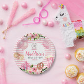 ピンクカーニバル誕生日紙プレート ペーパープレート (パーティー)