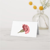 ピンクカーネーションズラモダンックス結婚フローラ プレイスカード (裏面)