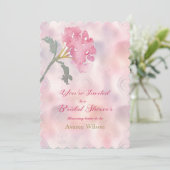 ピンクカーネーションブライダルシャワー 招待状 (スタンド正面)