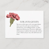 ピンクカーネーションラックスモダンフローラ エンクロージャーカード (正面)