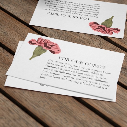 ピンクカーネーションラックスモダンフローラ エンクロージャーカード