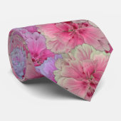 ピンクカーネーションヴィンテージスタイル ネクタイ (ロール)